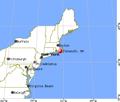 Falmouth, Massachusetts map