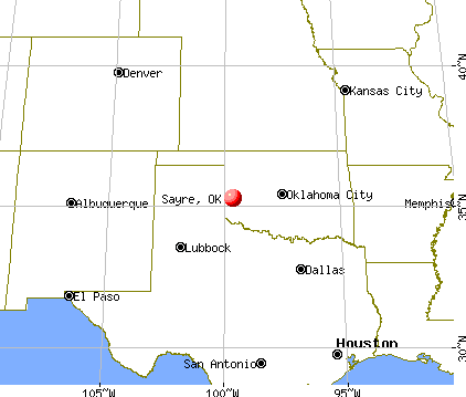 Sayre, Oklahoma map