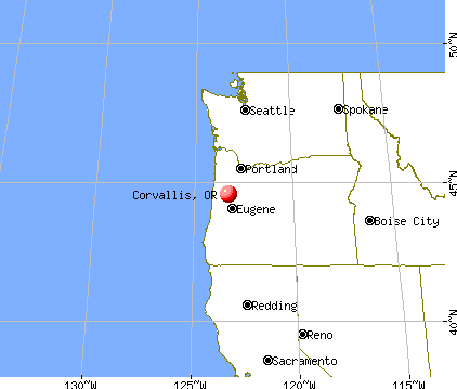 Corvallis, Oregon map