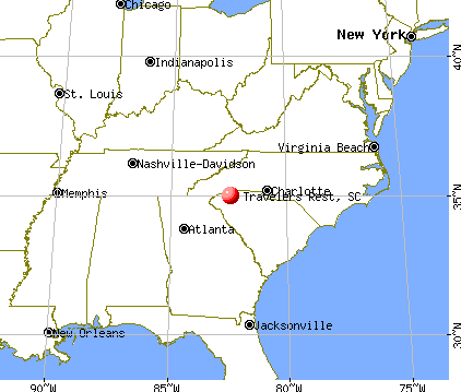Travelers Rest, South Carolina map