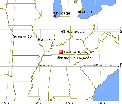 Bowling Green, Kentucky map