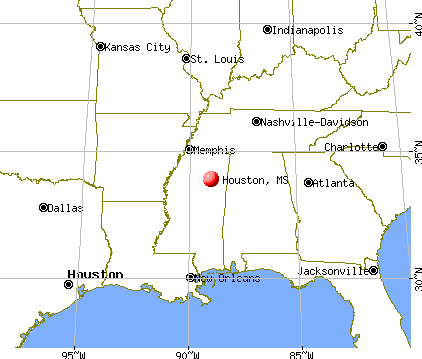 Houston, Mississippi map