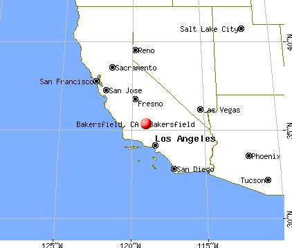 Bakersfield, California map
