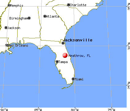 Heathrow, Florida map