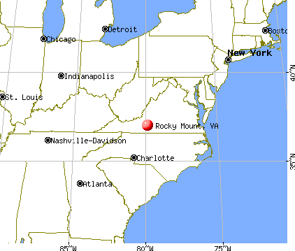 Rocky Mount, Virginia map