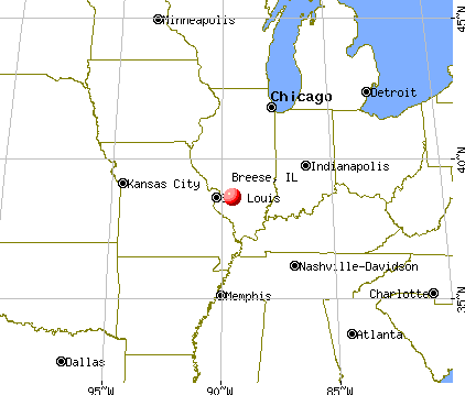 Breese, Illinois map
