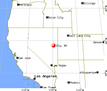 Ely, Nevada map