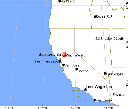 Woodland, California map