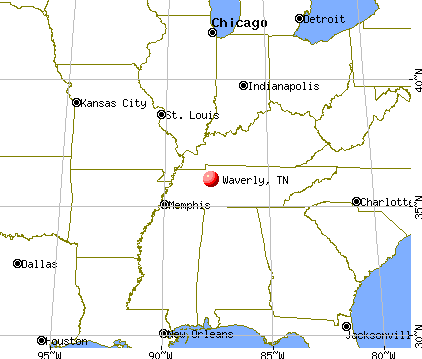 Waverly, Tennessee map