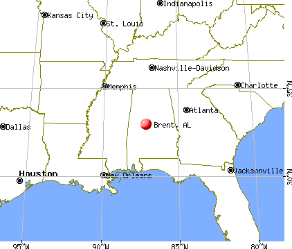Brent, Alabama map