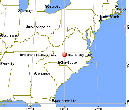 Oak Ridge, North Carolina map