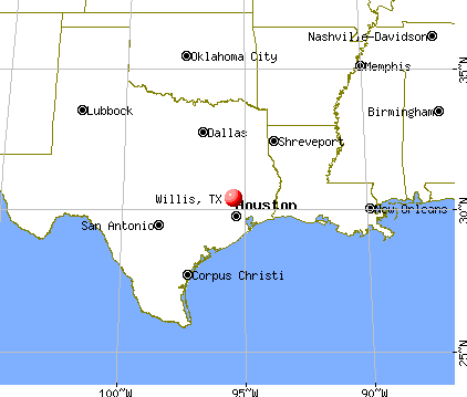 Willis, Texas map