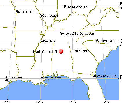 Mount Olive, Alabama map