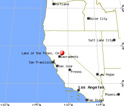 Lake of the Pines, California map
