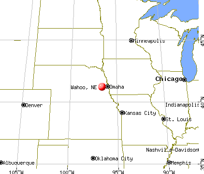 Wahoo, Nebraska map