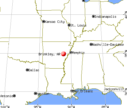 Brinkley, Arkansas map