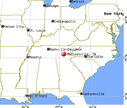 Madisonville, Tennessee map