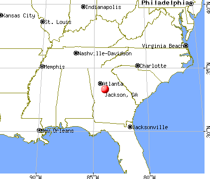 Jackson, Georgia map