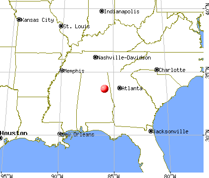 West End-Cobb Town, Alabama map