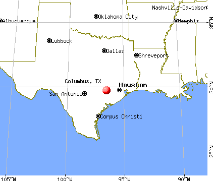 Columbus, Texas map