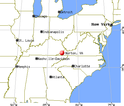 Norton, Virginia map