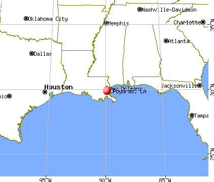 Poydras, Louisiana map
