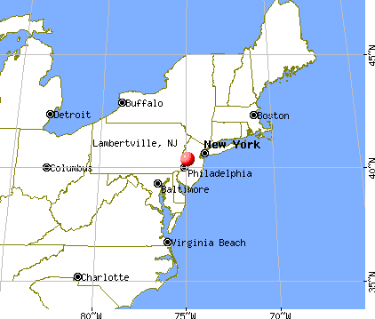 Lambertville, New Jersey map