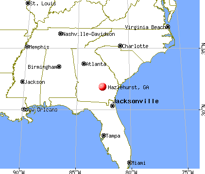Hazlehurst, Georgia map