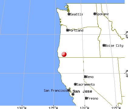 Harbeck-Fruitdale, Oregon map