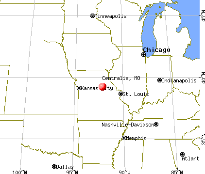 Centralia, Missouri map