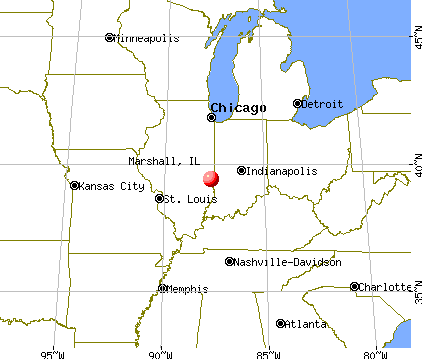 Marshall, Illinois map