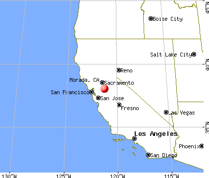 Morada, California map