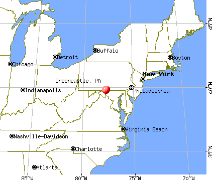 Greencastle, Pennsylvania map