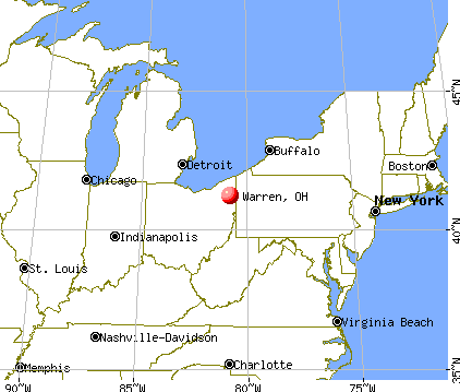 Warren, Ohio map