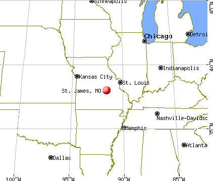 St. James, Missouri map