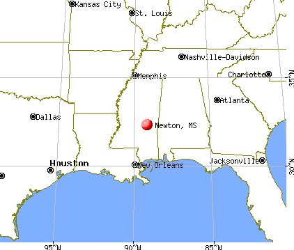 Newton, Mississippi map