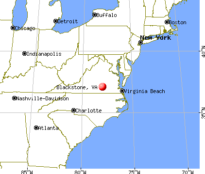 Blackstone, Virginia map