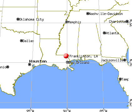 Franklinton, Louisiana map