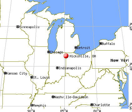 Hicksville, Ohio map