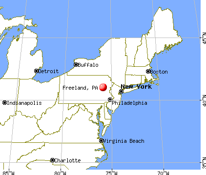 Freeland, Pennsylvania map