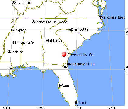 Glennville, Georgia map