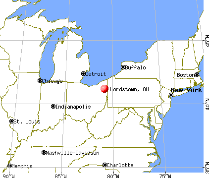 Lordstown, Ohio map