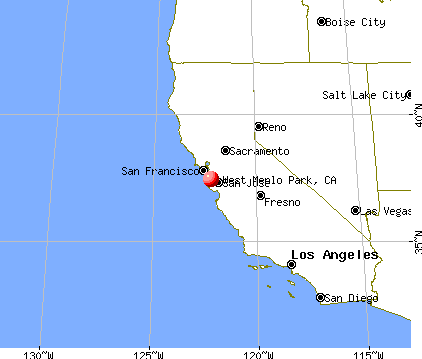 West Menlo Park, California map