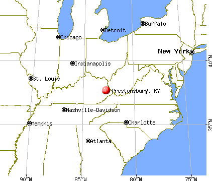 Prestonsburg, Kentucky map