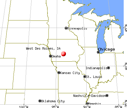 West Des Moines, Iowa map