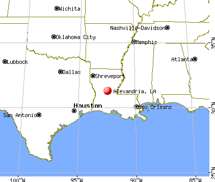 Alexandria, Louisiana map