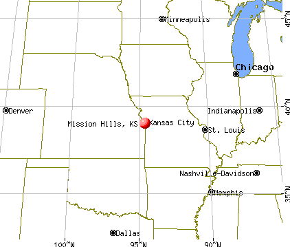 Mission Hills, Kansas map