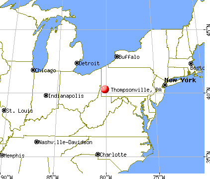 Thompsonville, Pennsylvania map