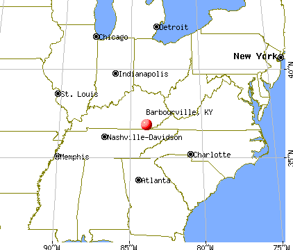 Barbourville, Kentucky map