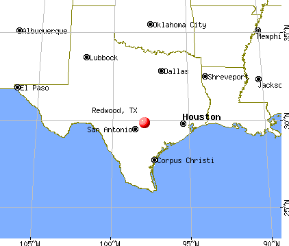 Redwood, Texas map
